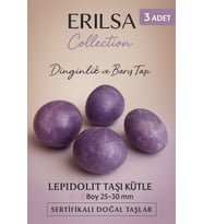 Sertifikalı Doğal Lepidolit Taşı Kütle 3 Adet Set – Dinginlik ve Ruhsal Barış Taşı (Çok Renkli)