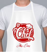 Kişiye Özel Aşçı & Chef Temalı Unisex Mutfak Önlüğü