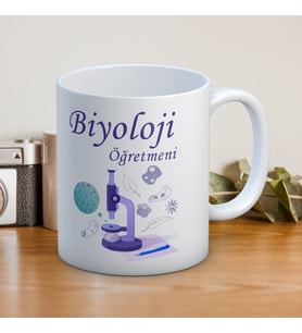 Biyoloji Öğretmenlerine Özel Öğretmenler Günü Hediyelik Baskılı Kupa
