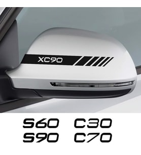 S60 Volvo Araba Ayna Sticker Yapıştırması