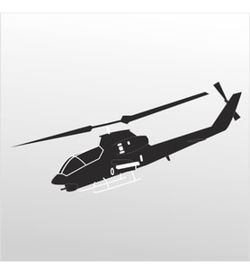 Folyo Sticker Helikopter 30cm Uzunluk