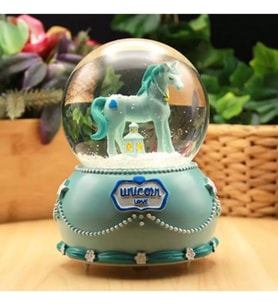 Asil Unicorn Işıklı Müzikli  Kar Küresi