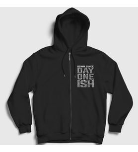 Presmono Unisex Siyah Day One Ish Wwe Güreş The Usos Fermuarlı Kapüşonlu Sweatshirt 525548tt