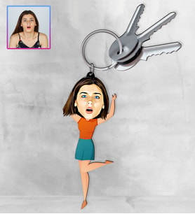 Kişiye Özel Karikatür Tasarım Anahtarlık 97225
