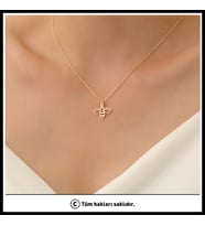925 Ayar Gümüş Minimal Kanatlı Arı Kolye