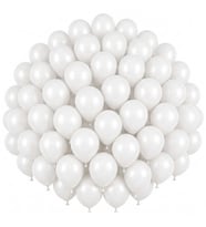 Beyaz Renk Lateks Pastel Balon (30 cm) - 50 Adet