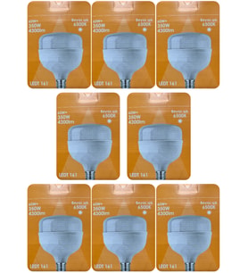 (8 Adet) Osaka 60W (350W) Beyaz Işık E27 Duylu (Kalın Duy) Led Torch Ampul