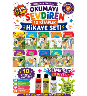 3.Sınıf Öğretmen Tavsiyeli Okumayı Sevdiren 64 Sayfa 10 Kitaplık Hikaye Seti-2 (Slime Set Hediyeli)