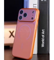 İPHONE 17 PRO UYUMLU KAMERA KORUMA MERCEKLİ TURUNCU LÜKS KILIF