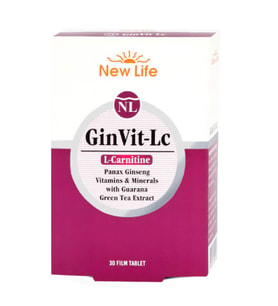 New Life GinVit-Lc L- Carnitine 30 Film Tablet