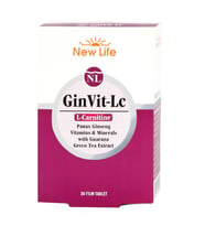 New Life GinVit-Lc L- Carnitine 30 Film Tablet
