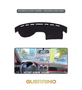 HYUNDAİ ACCENT ADMİRE/MİLENİUM 2000-2006TORPİDO KORUMA HALISI GRİ KENAR