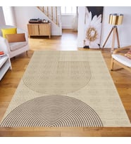 Eliana Home Dijital Baskı Yıkanabilir Kaymaz Taban Salon Halısı Ve Yolluk LN072-FNL345 (Bej)