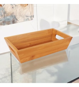 Bambu Ekmek Sepeti 23x13x7cm, Evonox Bambu Ekmeklik, Bambu Ekmek Sunumluk