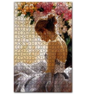 Cakapuzzle Richard S Johnson Çiçekler Topuz Saç Puzzle Yapboz MDF (Ahşap) (120 Parça)