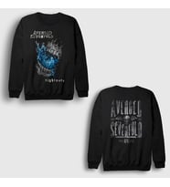 Presmono Unisex Siyah Nightmare Avenged Sevenfold Sırt Baskılı Sweatshirt 518397tt