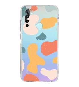 Xiaomi Redmi Note 8  Kamera Korumalı Kapak Grunge Tasarımlı Şeffaf  Kılıf