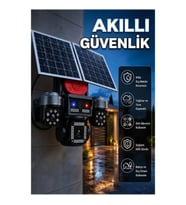 4 Kameralı Akıllı Güvenlik Kamera Sistemi 4G SIM Kartlı Güneş Enerjili Uzaktan İzleme