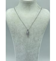 Çelik Silver Taşlı Yılan Kolye - 25-ctr12