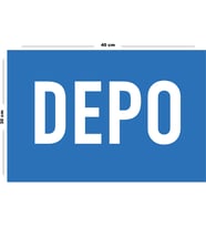 Metal Depo 30 cm x 40 cm A3 Büyüklüğünde Uyarı Levhası Yönlendirme Tabelası