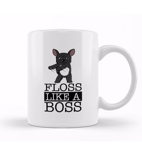 French Bulldog Floss Like A Boss Kupa Bardak Porselen