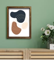 BK Gift Otel Odası Konseptli Doğal Masif Ahşap Çerçeveli Tablo 30x40cm-13