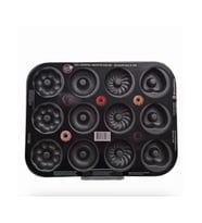 Esonez UNR 505 Desenli Siyah Metal Muffin Kalıbı 36 cm 12'li