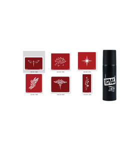 Lotus Yıldız Spray Tattoo Geçici Sprey Dövme Seti