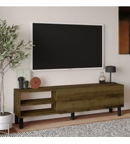 İnarch Dizayn River 150 cm Modern TV Sehpası – Kapaklı ve Raflı Tasarım (Ceviz)