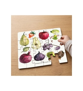 Meyveler Fruits Tasarımlı 24 Parça Ahşap Çocuk Puzzle MPK1119