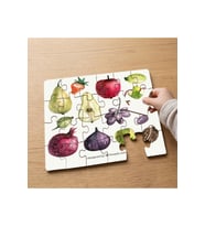 Meyveler Fruits Tasarımlı 24 Parça Ahşap Çocuk Puzzle MPK1119