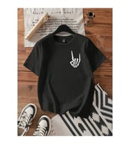 Baskılı T-shirt - Siyah