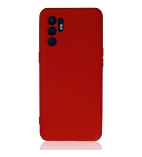 Reno 6 Kılıf Nano Içi Kadife Silikon - Kırmızı