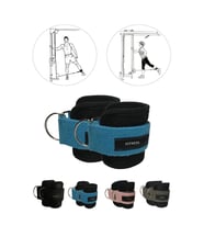 Spor Byfit Ayak Bilek Kayışı D-Ring Fitness Ağırlık Çekiş Aparatı (Mavi)