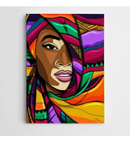 Afrikalı Kadın Modern Sanat Kanvas Tablo