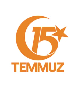 15 Temmuz  Sticker 17x17 Cm Turuncu