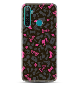 Realme 5i 5 Pro 6i 7 Pro 8 Kılıf Desemli Silikon Barbie and Shoes 1413