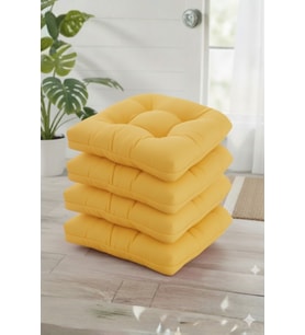 SANDALYE MİNDERİ 45X45 CM OVAL KÖŞELİ BAĞCIKLI 4 ADET