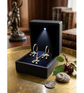 925 Ayar Gümüş Özel Tasarım Kiraz Kolye Küpe Set.rose.gold.rodaj Renk Seçeneği