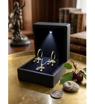 925 Ayar Gümüş Özel Tasarım Kiraz Kolye Küpe Set.rose.gold.rodaj Renk Seçeneği