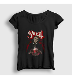 Presmono Kadın Siyah Tobias Forge Ghost T-Shirt 414152tt