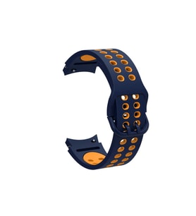Samsung Galaxy Watch 4 46mm 22mm Uyumlu Kordon Silikon Esnek Yumuşak Delikli Spor KRD-02 Kayış