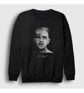 Presmono Unisex Siyah Portrait Lil Peep Sweatshirt 37626tt