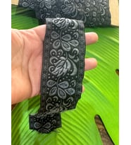 EN 5 CM FÜME ÇİÇEKLİ ŞERİT DİKİŞ GİYİM AKSESUARI 1 METRE