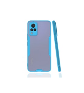 Vivo V21 Kılıf Platin Silikon - Mavi