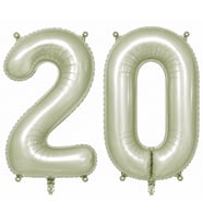 20 Rakam Folyo Balon Yeşil Rengi (76 cm)