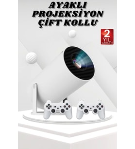 Ayaklı Oyun Projeksiyonu Çift Kollu Taşınabilir Sinema Projektörü