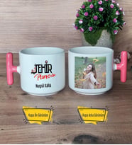 Şehir Plancısı Kupa Bardak Fotoğraflı T Pembe Kulplu Şehir Plancısına Hediye