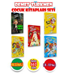 DEMET TÜRKMEN ÇOCUK KİTAPLARI SETİ 5 KİTAP 662 SAYFA