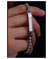Polo Zincirli İsim Yazılabilir Erkek Çelik Bileklik